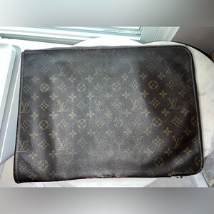 PROJECT PIECE Vintage Louis Vuitton Document Bag - Dark Brown Monogram